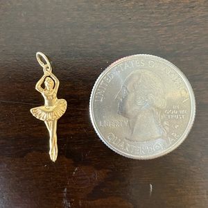 Vintage Solid 14k gold Ballet Dancer Pendant